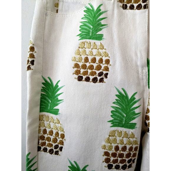 Manoush Sz 34 (FR) White Skinny Leg Jeans with Embroidered Pineapple Detail - Picture 2 of 7